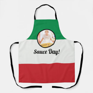 Italienische Flagge Nonna Custom Foto Sauce Day Sc Schürze