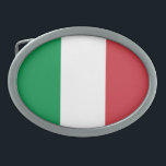Italienische Flagge Ovale Gürtelschnalle<br><div class="desc">Die Nationalflagge Italiens.</div>