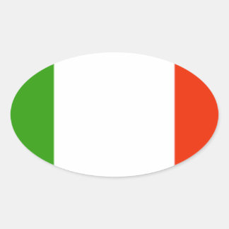Italienische Flagge Ovaler Aufkleber