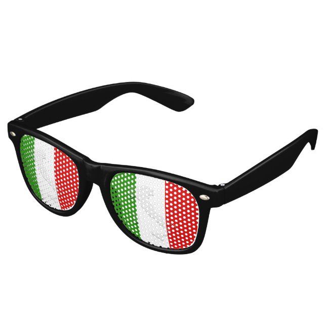 Italienische Flagge Partybrille (Schrägansicht)