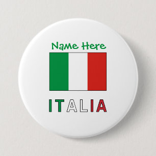 Italienische Flagge Personalisierung  Button
