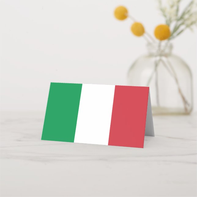 Italienische Flagge Platzkarte (Vorderseite)