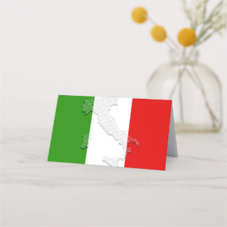 Italienische Flagge Platzkarte