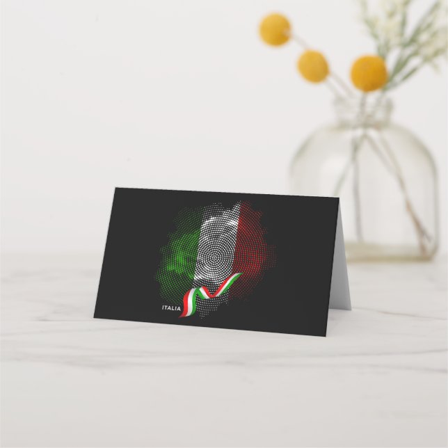 Italienische Flagge Platzkarte (Vorderseite)