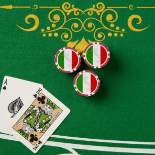 Italienische Flagge Pokerchips