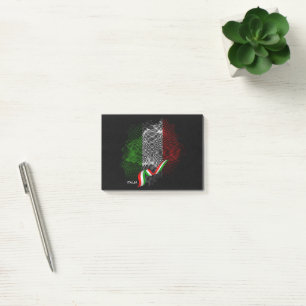 Italienische Flagge Post-it Klebezettel