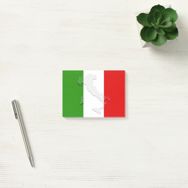 Italienische Flagge Post-it Klebezettel (Büro)