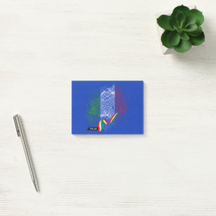 Italienische Flagge Post-it Klebezettel