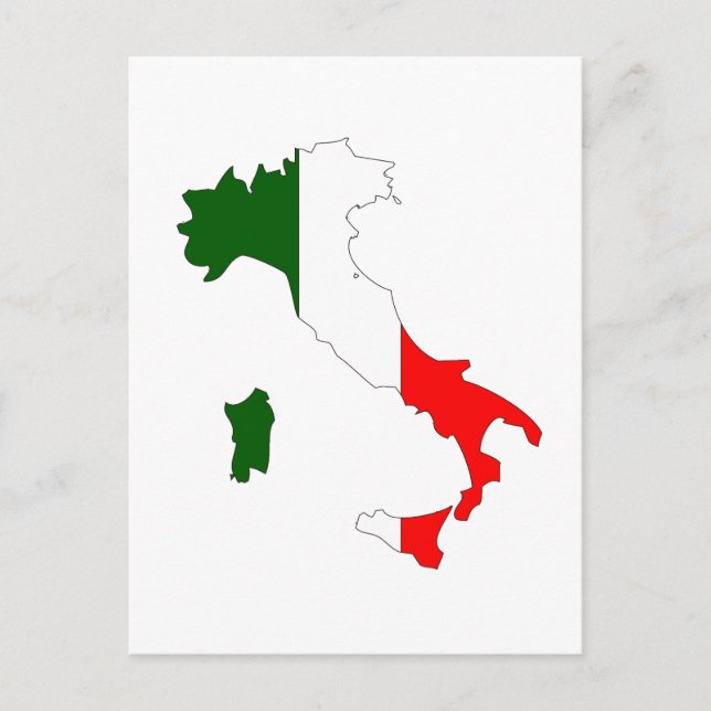 Italienische Flagge Postkarte (Vorderseite)
