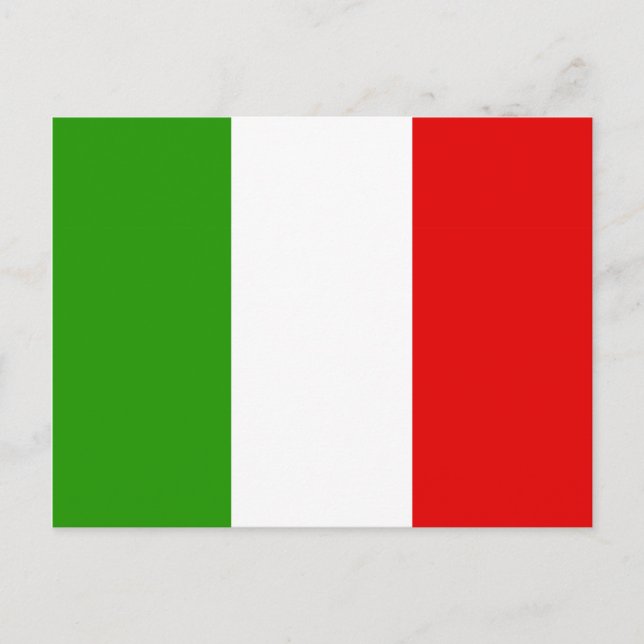 Italienische Flagge Postkarte (Vorderseite)