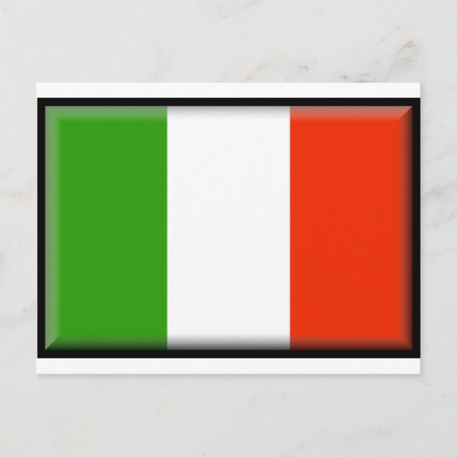 Italienische Flagge Postkarte (Vorderseite)