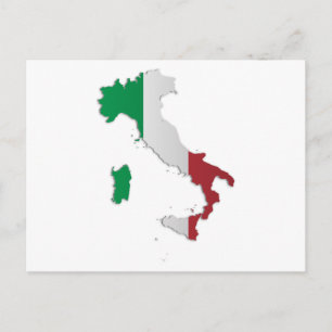 Italienische Flagge Postkarte