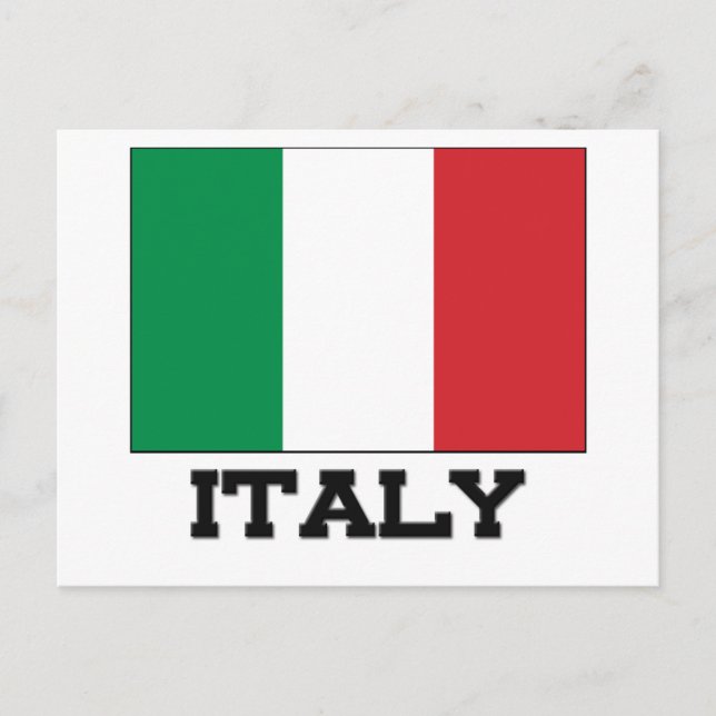 Italienische Flagge Postkarte (Vorderseite)