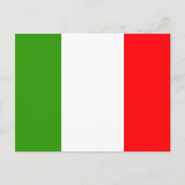 Italienische Flagge Postkarte (Vorderseite)