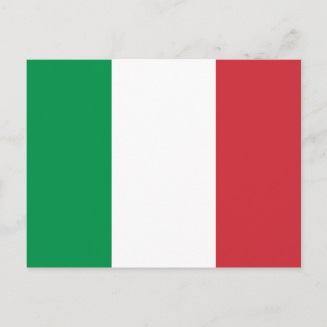 Italienische Flagge Postkarte (Vorderseite)