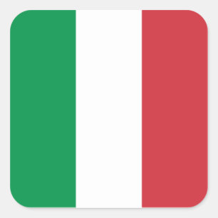 Italienische Flagge Quadratischer Aufkleber