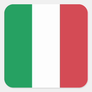 Italienische Flagge Quadratischer Aufkleber