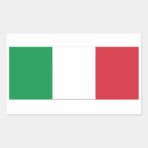 Italienische Flagge Rechteckiger Aufkleber