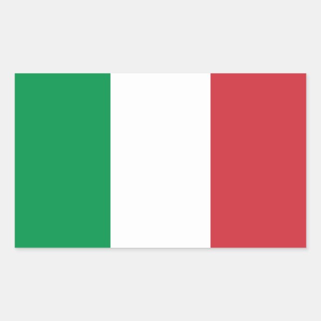 Italienische Flagge Rechteckiger Aufkleber (Vorderseite)