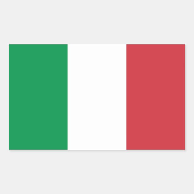 Italienische Flagge Rechteckiger Aufkleber (Vorderseite)