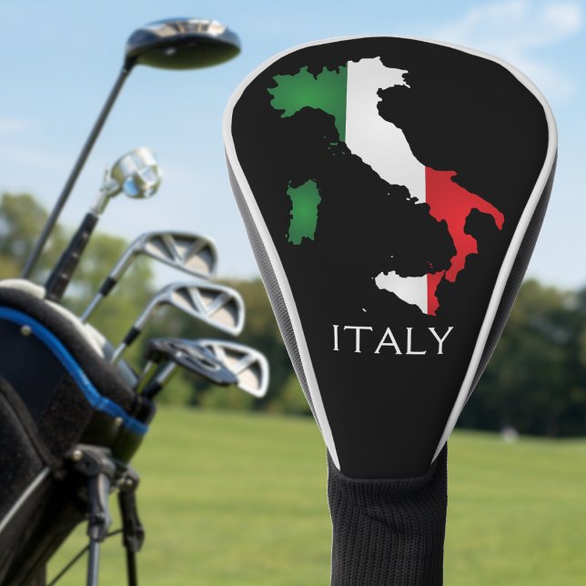 Italienische Flagge Red White Green Italia Karte Golf Headcover (italy country map Italian flag golf head cover)