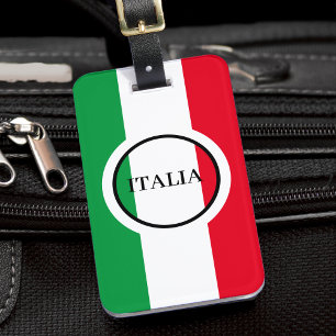 Italienische Flagge Rotes Weißes Grün Italien Gepäckanhänger