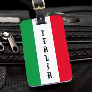 Italienische Flagge Rotes Weißes Grün Italien Gepäckanhänger