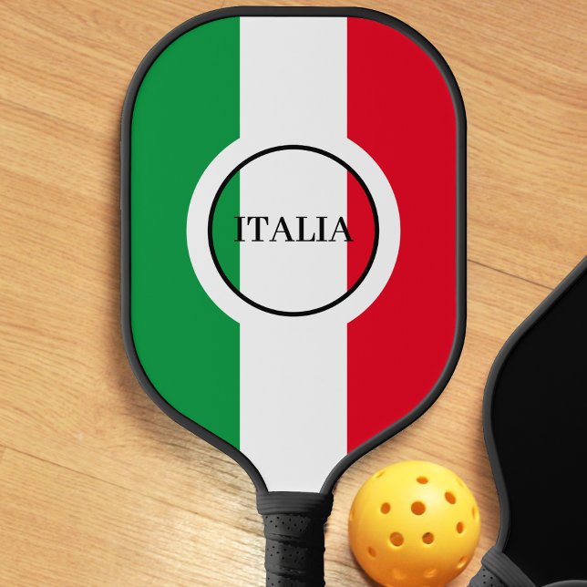 Italienische Flagge Rotes Weißes Grün Italien Pickleball Schläger (Italy Italian flag Italia pickleball paddle)