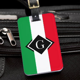 Italienische Flagge Rotes Weißes grünes Italien er Gepäckanhänger
