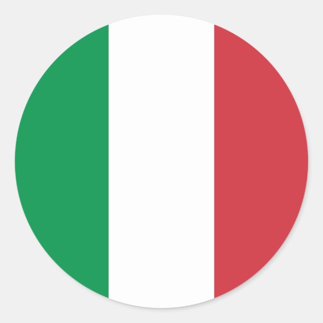 Italienische Flagge Runder Aufkleber (Vorderseite)