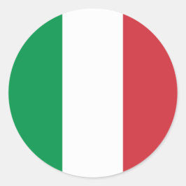 Italienische Flagge Runder Aufkleber