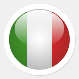 Italienische Flagge Runder Aufkleber