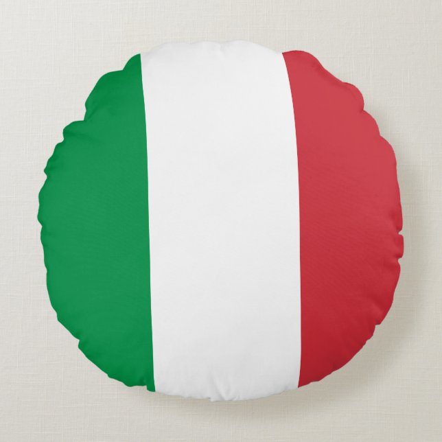 Italienische Flagge Rundes Kissen (Vorderseite)