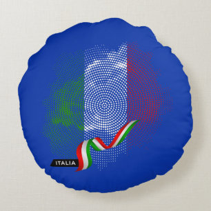 Italienische Flagge Rundes Kissen