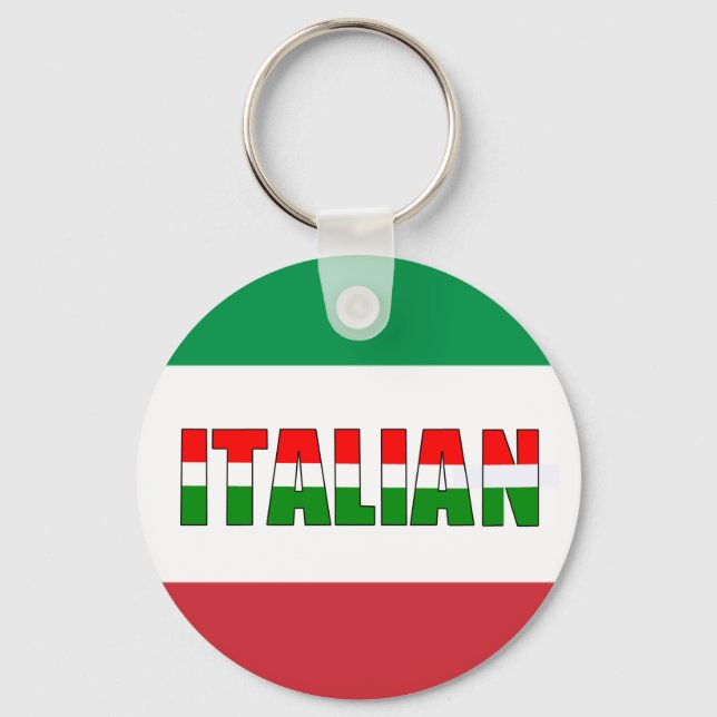 Italienische Flagge Schlüsselanhänger (Vorderseite)