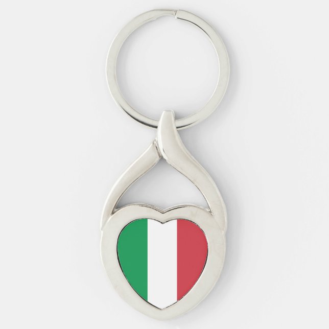 Italienische Flagge Schlüsselanhänger (Vorderseite)
