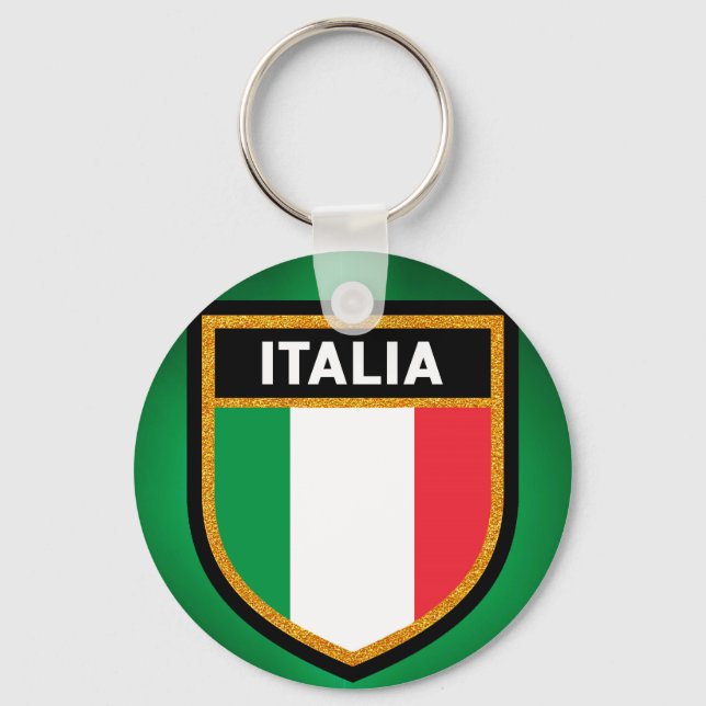 Italienische Flagge Schlüsselanhänger (Vorderseite)