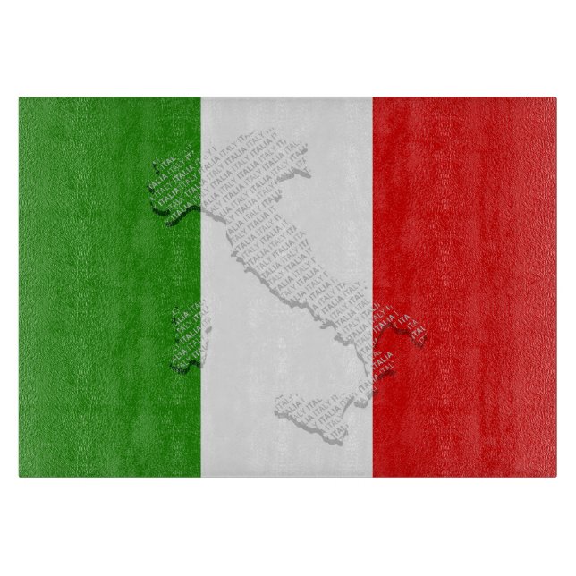 Italienische Flagge Schneidebrett (Vorderseite)