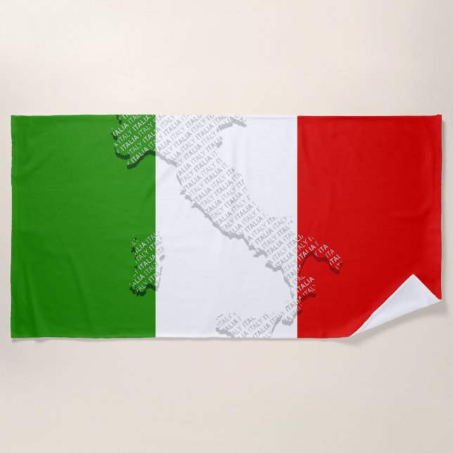 Italienische Flagge Strandtuch (Vorderseite)