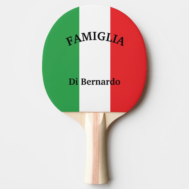 Italienische Flagge Tischtennis Schläger (Vorderseite)