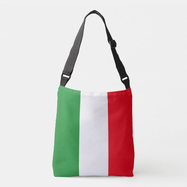 Italienische Flagge Tragetaschen Mit Langen Trägern (Vorderseite)