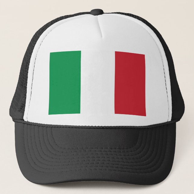 Italienische Flagge Truckerkappe (Vorderseite)