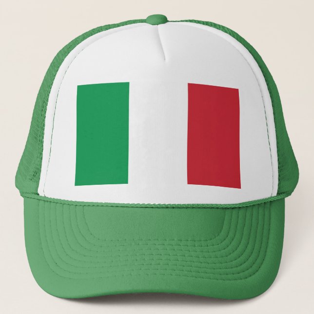 Italienische Flagge Truckerkappe (Vorderseite)