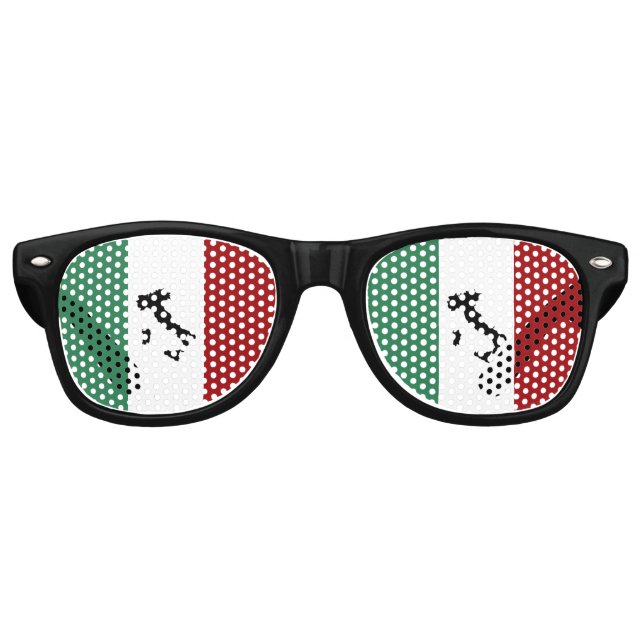 Italienische Flagge und Boot Partybrille (Vorderseite)