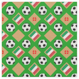 Italienische Flagge und Fußballball/Italienische F Stoff