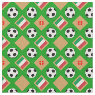 Italienische Flagge und Fußballball/Italienische  Stoff