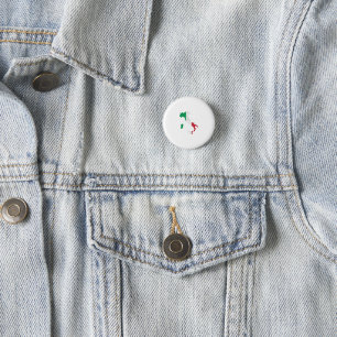 italienische Flagge und Karte Button