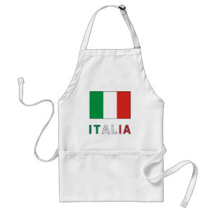 Italienische Flagge und Wort Schürze