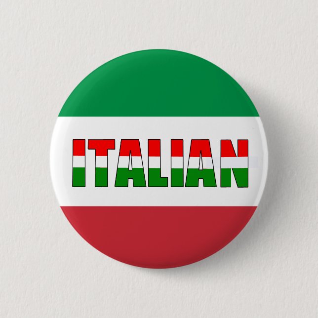Italienische Flagge von Italien Button (Vorderseite)