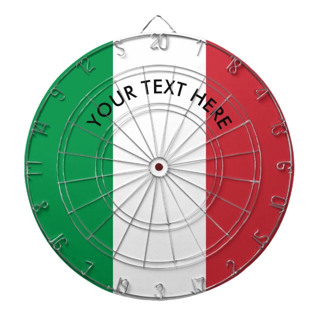 Italienische Flagge von Italien-Gewohnheit Dartscheibe (vorne)